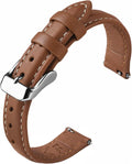 Watch Band | Quick Release Leather Watch Strap | Brown Fullmosa 14mm / silver
