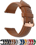 Watch Band | Quick Release Leather Watch Strap | Brown Fullmosa 18mm / Rosegold