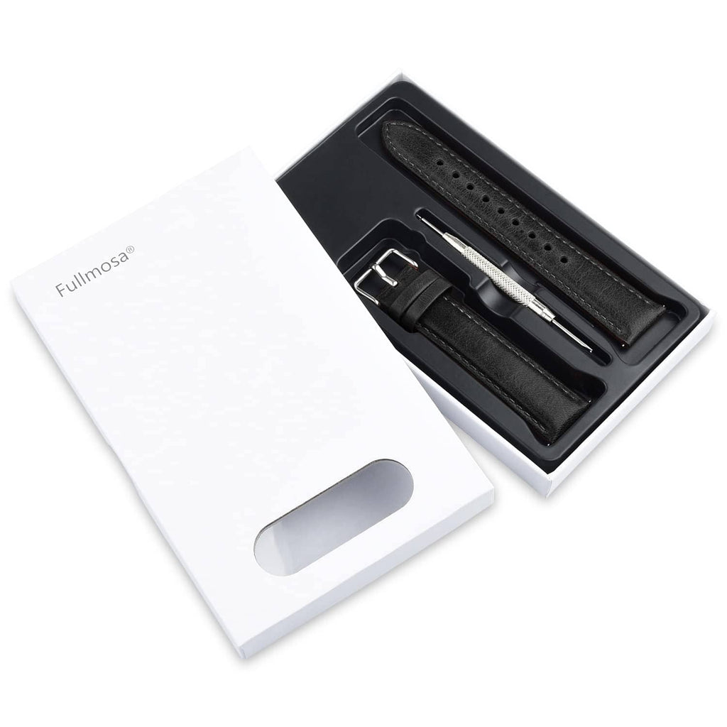 Watch Band | Quick Release Leather Watch Strap | Gradient Black Fullmosa