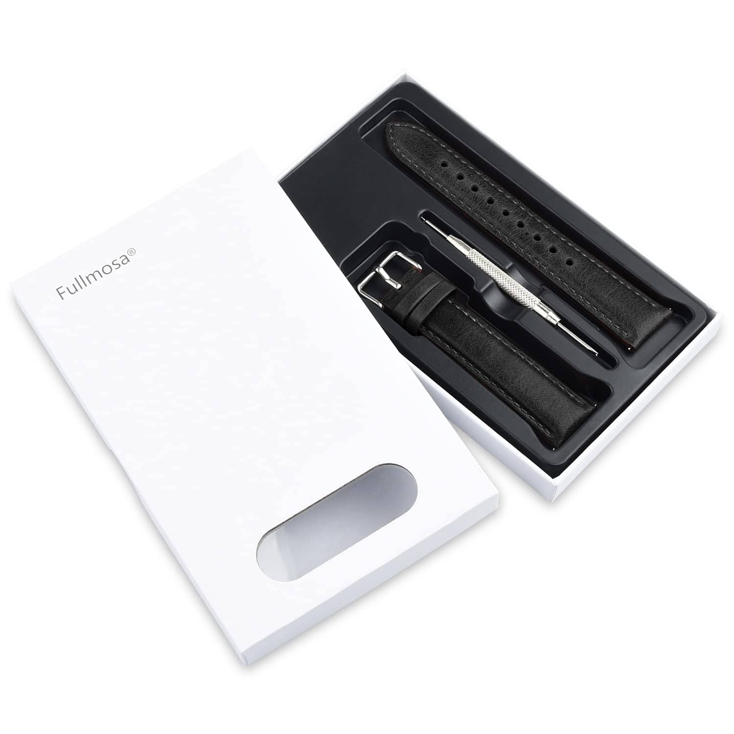 Watch Band | Quick Release Leather Watch Strap | Gradient Black Fullmosa