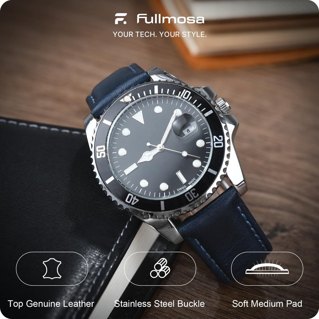 Watch Band | Quick Release Leather Watch Strap | Gradient Blue Fullmosa watch band