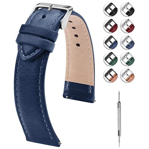 Watch Band | Quick Release Leather Watch Strap | Gradient Blue Fullmosa watch band 18mm / silver