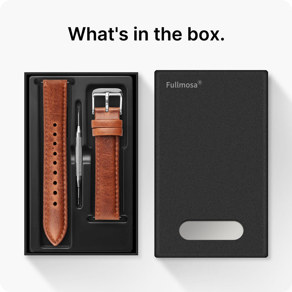 Watch Band | Quick Release Leather Watch Strap | Gradient Brown Fullmosa