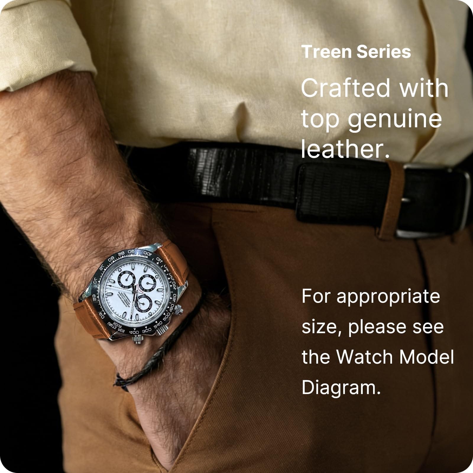 Watch Band | Quick Release Leather Watch Strap | Gradient Brown Fullmosa