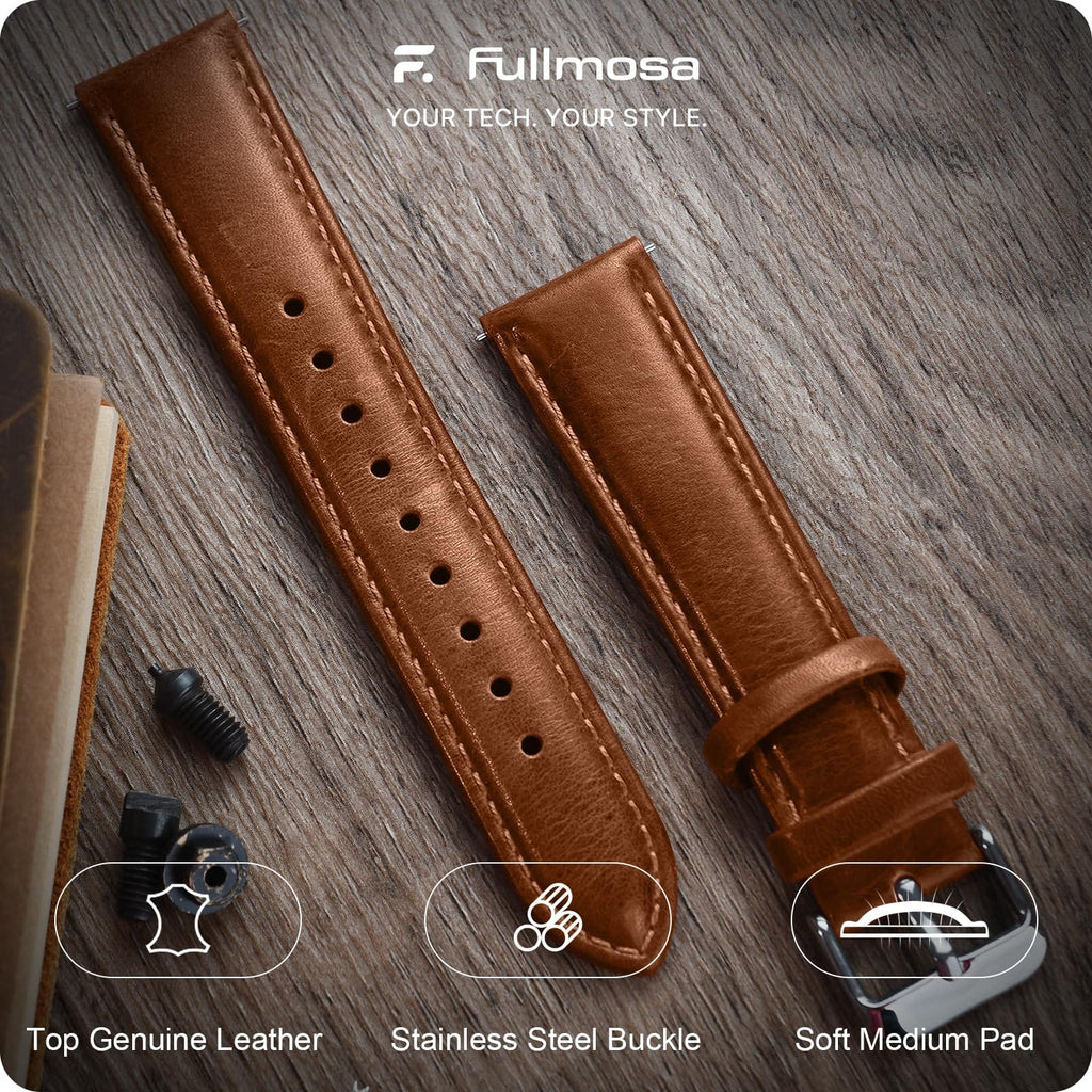 Watch Band | Quick Release Leather Watch Strap | Gradient Brown Fullmosa