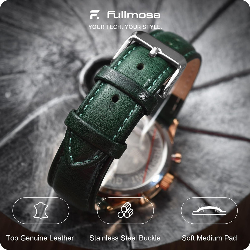Watch Band | Quick Release Leather Watch Strap | Gradient Green Fullmosa