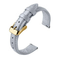 Watch Band | Quick Release Leather Watch Strap | Light Gray Fullmosa 18mm / Golden