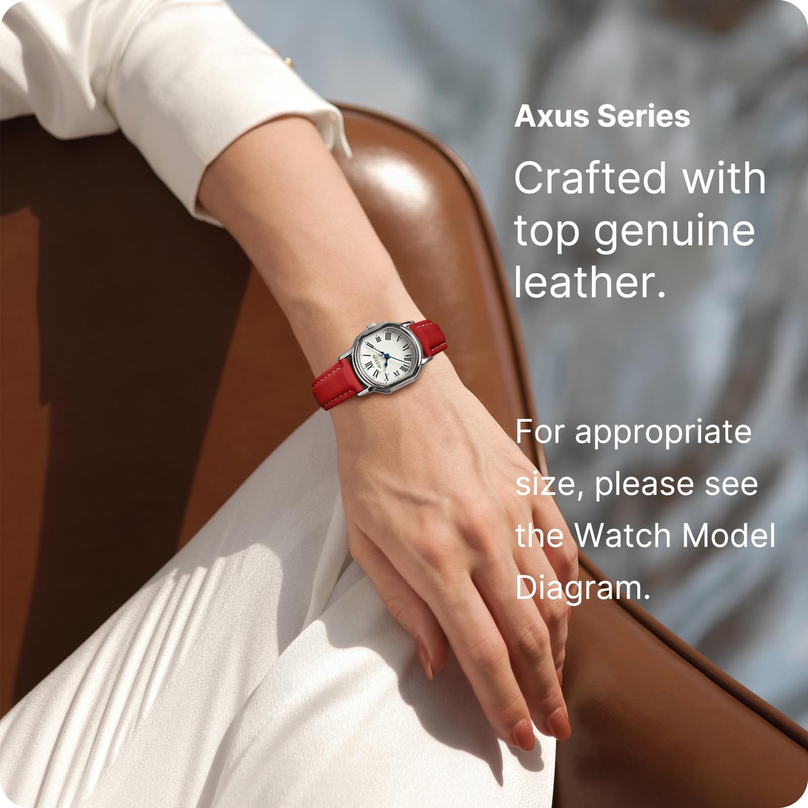 Watch Band | Quick Release Leather Watch Strap | Red Fullmosa