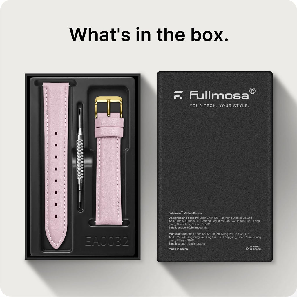 Watch Band | Quick Release Leather Watch Strap | Sand Pink Fullmosa