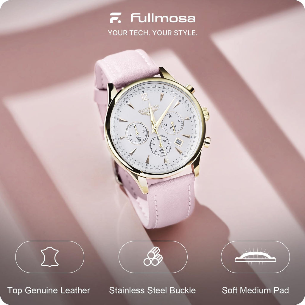 Watch Band | Quick Release Leather Watch Strap | Sand Pink Fullmosa