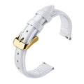 Watch Band | Quick Release Leather Watch Strap | White Fullmosa 18mm / Golden