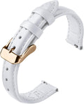 Watch Band | Quick Release Leather Watch Strap | White Fullmosa 18mm / Rosegold