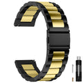 Watch Band | Quick Release Stainless Steel Watch Strap | Black+Golden Fullmosa