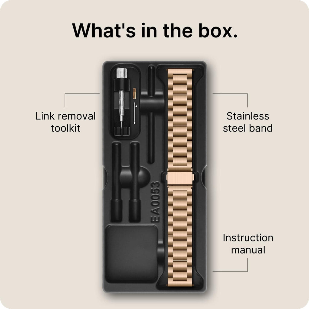 Watch Band | Quick Release Stainless Steel Watch Strap | Rose Gold Fullmosa