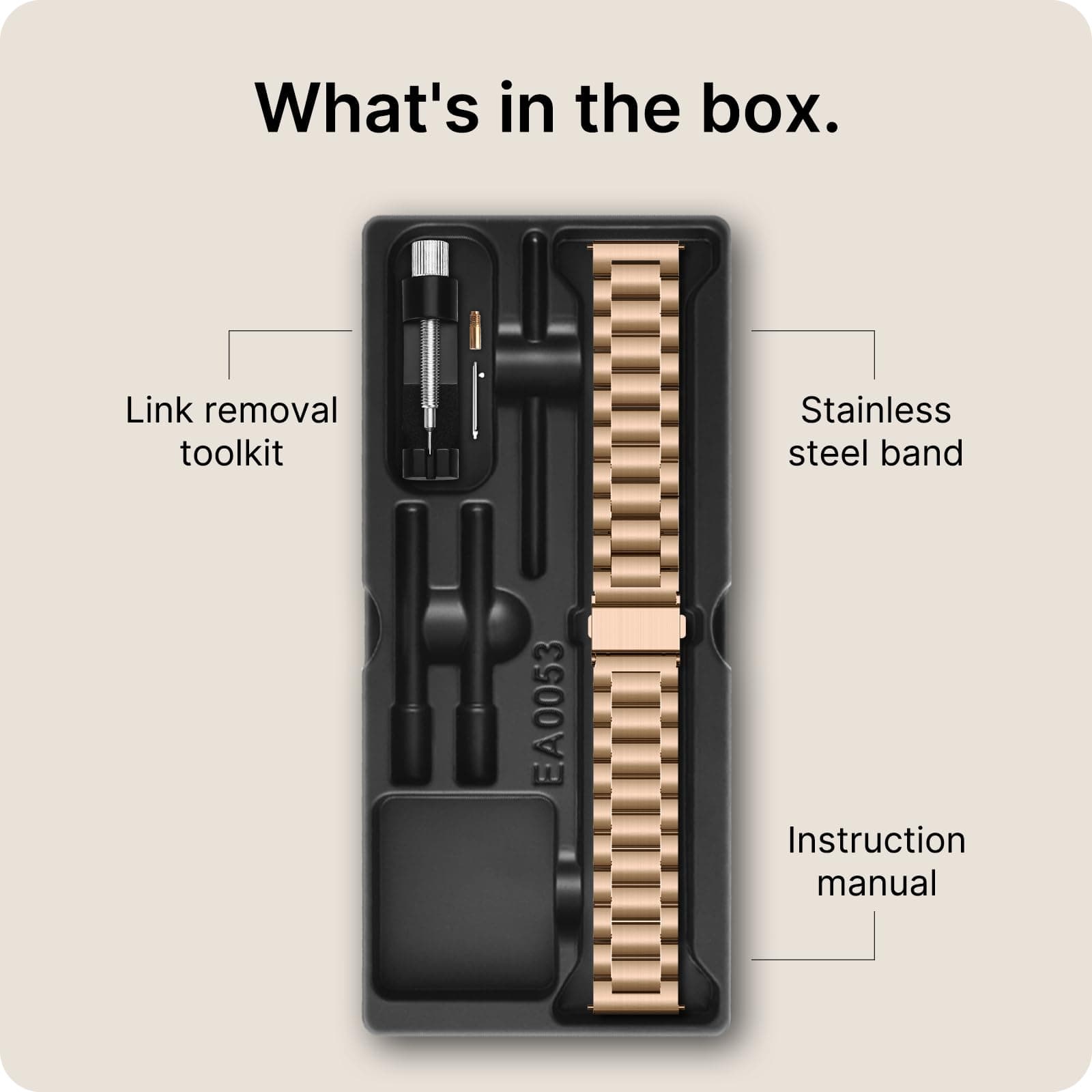 Watch Band | Quick Release Stainless Steel Watch Strap | Rose Gold Fullmosa