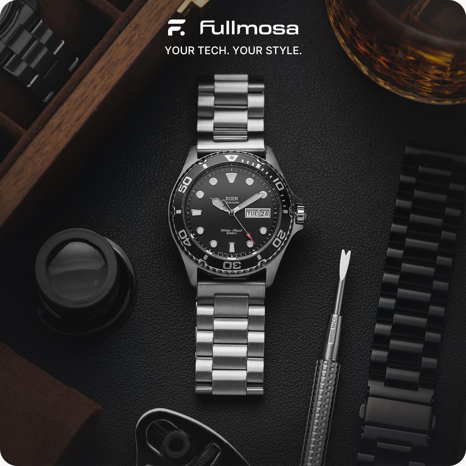 Watch Band | Quick Release Stainless Steel Watch Strap | Silver Fullmosa watch band