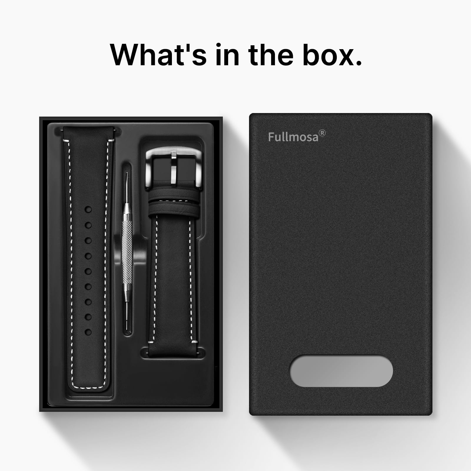 Watch Band | Yola leather Band | Black Fullmosa watch band
