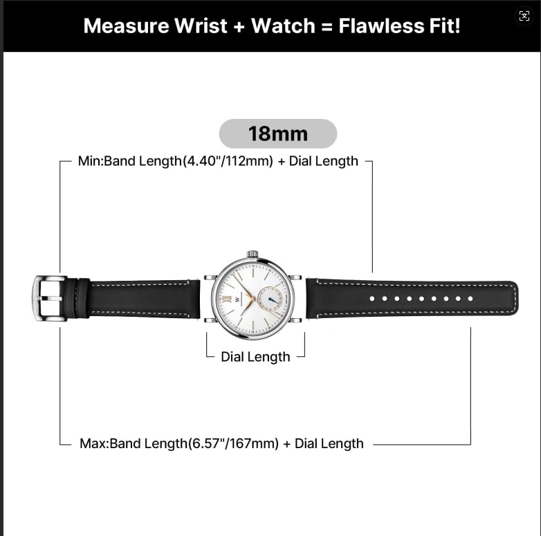 Watch Band | Yola leather Band | Black Fullmosa watch band