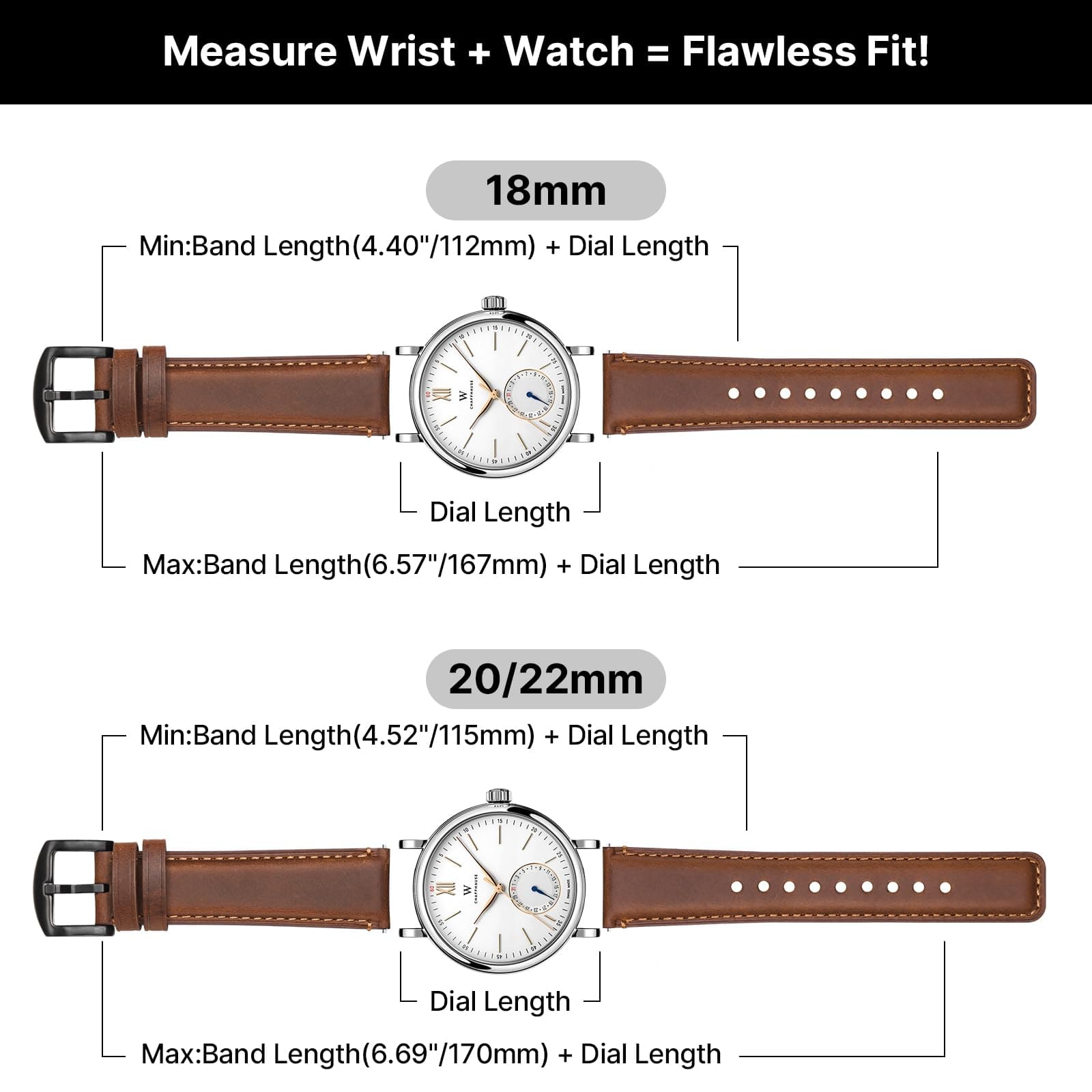 Watch Band | Yola leather Band | Coffee Brown Fullmosa watch band