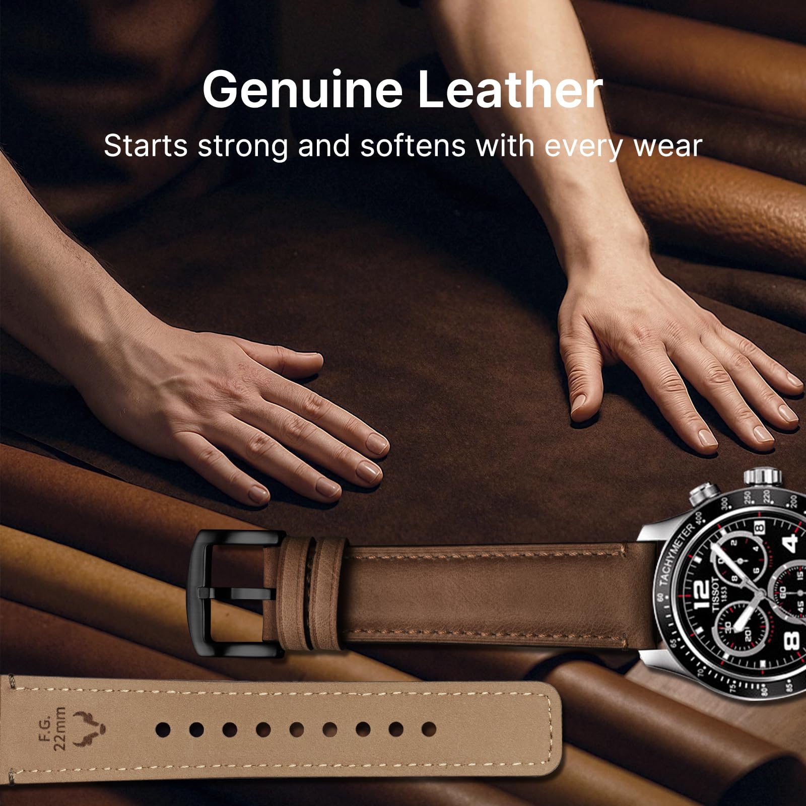 Watch Band | Yola leather Band | Dark Brown Fullmosa watch band