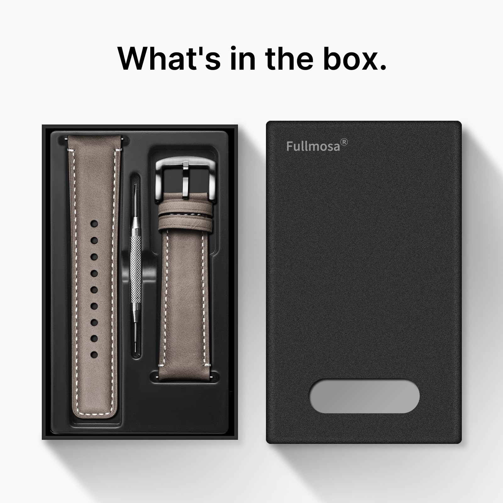 Watch Band | Yola leather Band | Grey Fullmosa watch band