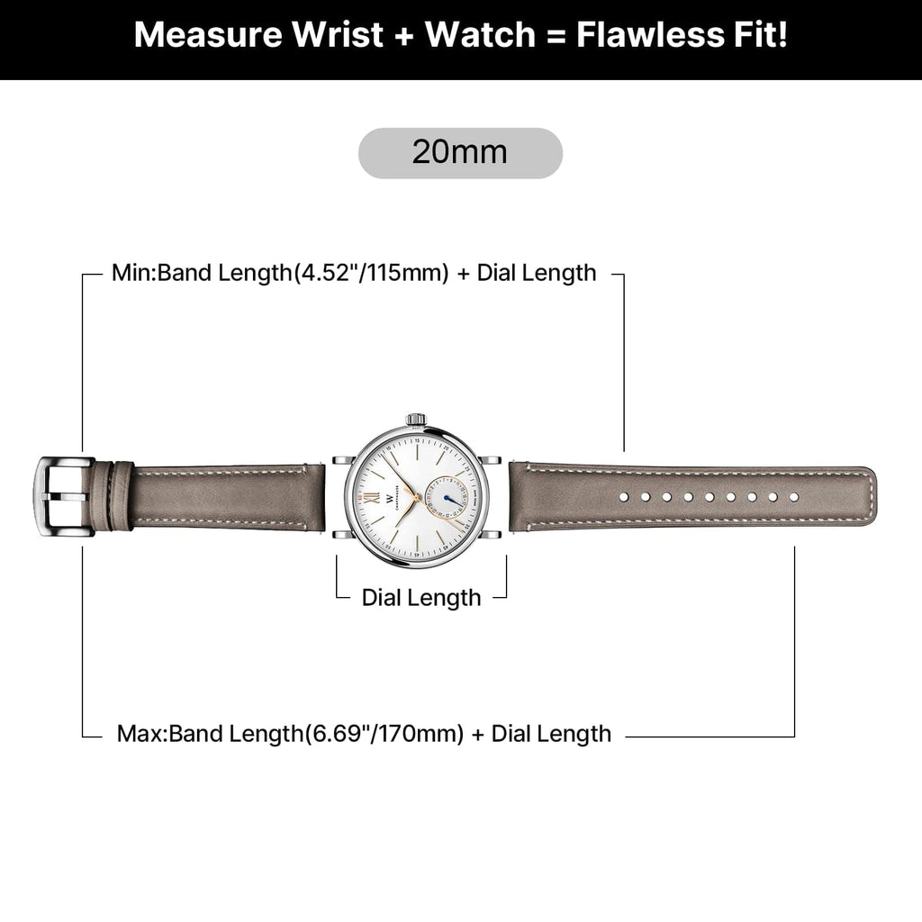 Watch Band | Yola leather Band | Grey Fullmosa watch band