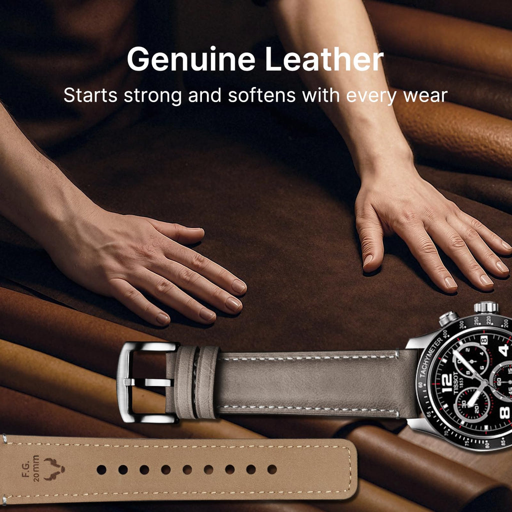 Watch Band | Yola leather Band | Grey Fullmosa watch band