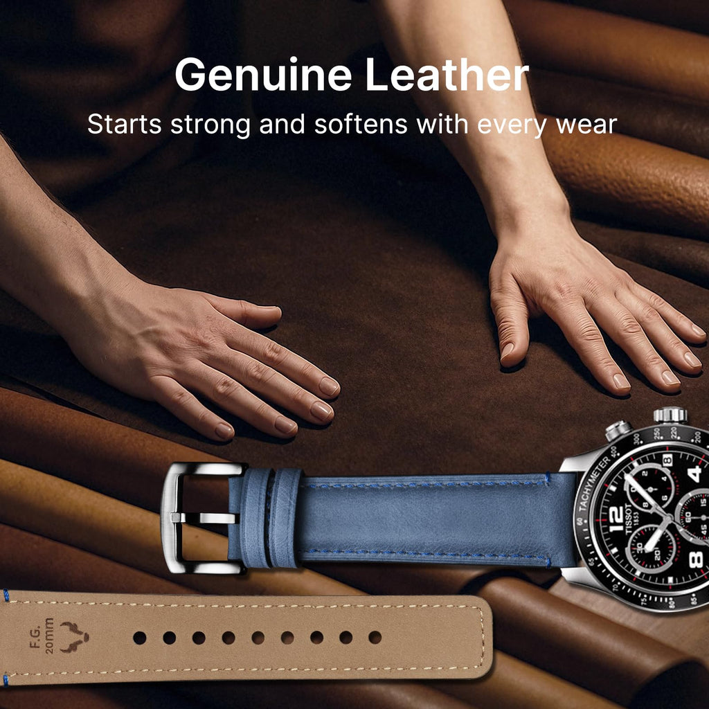 Watch Band | Yola leather Band | Light Blue Fullmosa watch band