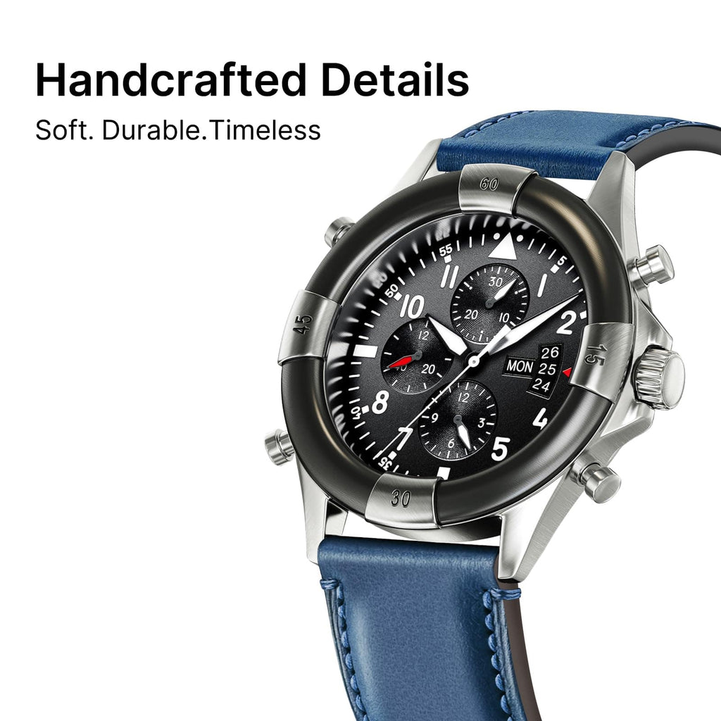Watch Band | Yola leather Band | Light Blue Fullmosa watch band