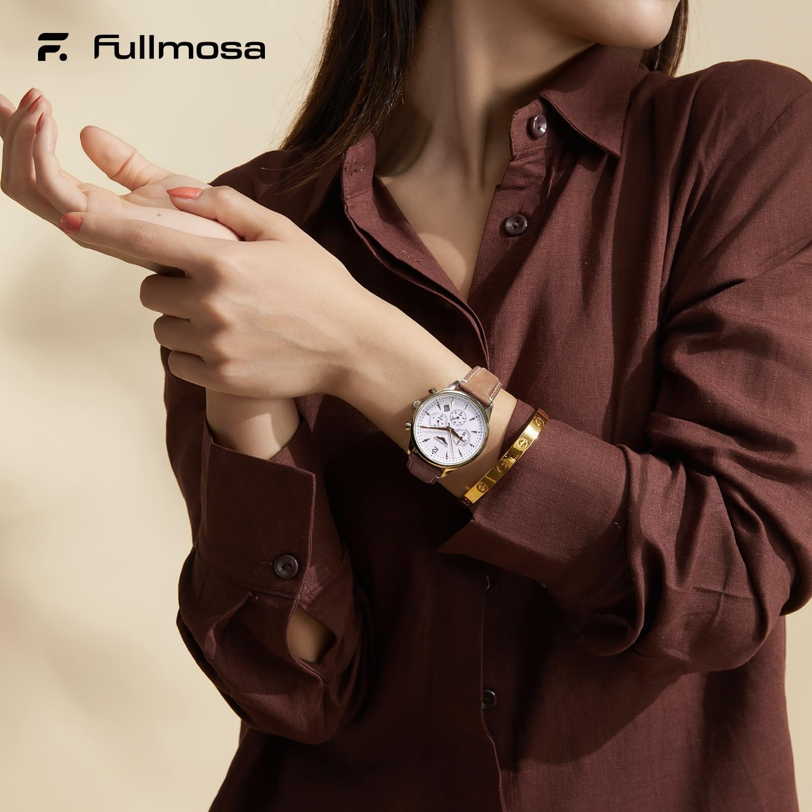 Watch Band | Yola leather Band | Light Brown Fullmosa watch band