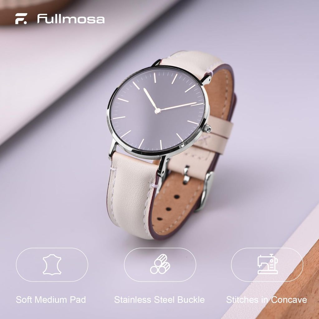 Watch Band | Yola leather Band | White Fullmosa watch band