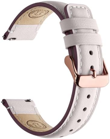 Watch Band | Yola leather Band | White Fullmosa watch band 18mm / Rose gold