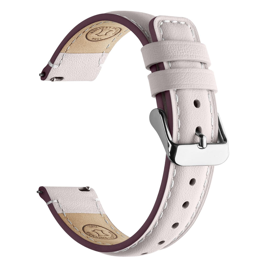 Watch Band | Yola leather Band | White Fullmosa watch band 18mm / Silver