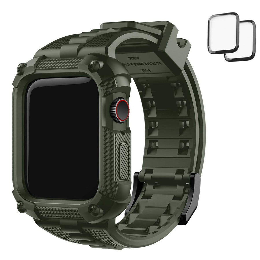 Apple Watch Band | Army Green Silicone | Warrior Fullmosa 40mm