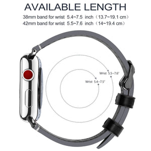 Apple Watch Band | Black Leather | Wax Fullmosa