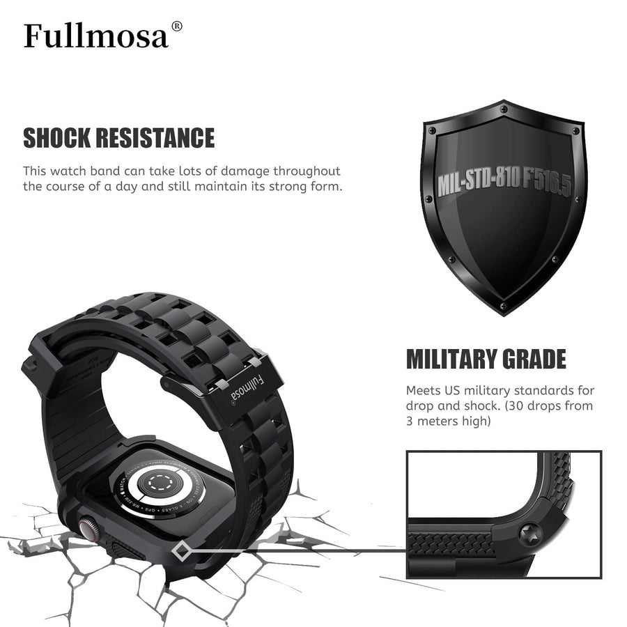 Apple Watch Band | Black Silicone | Warrior Fullmosa