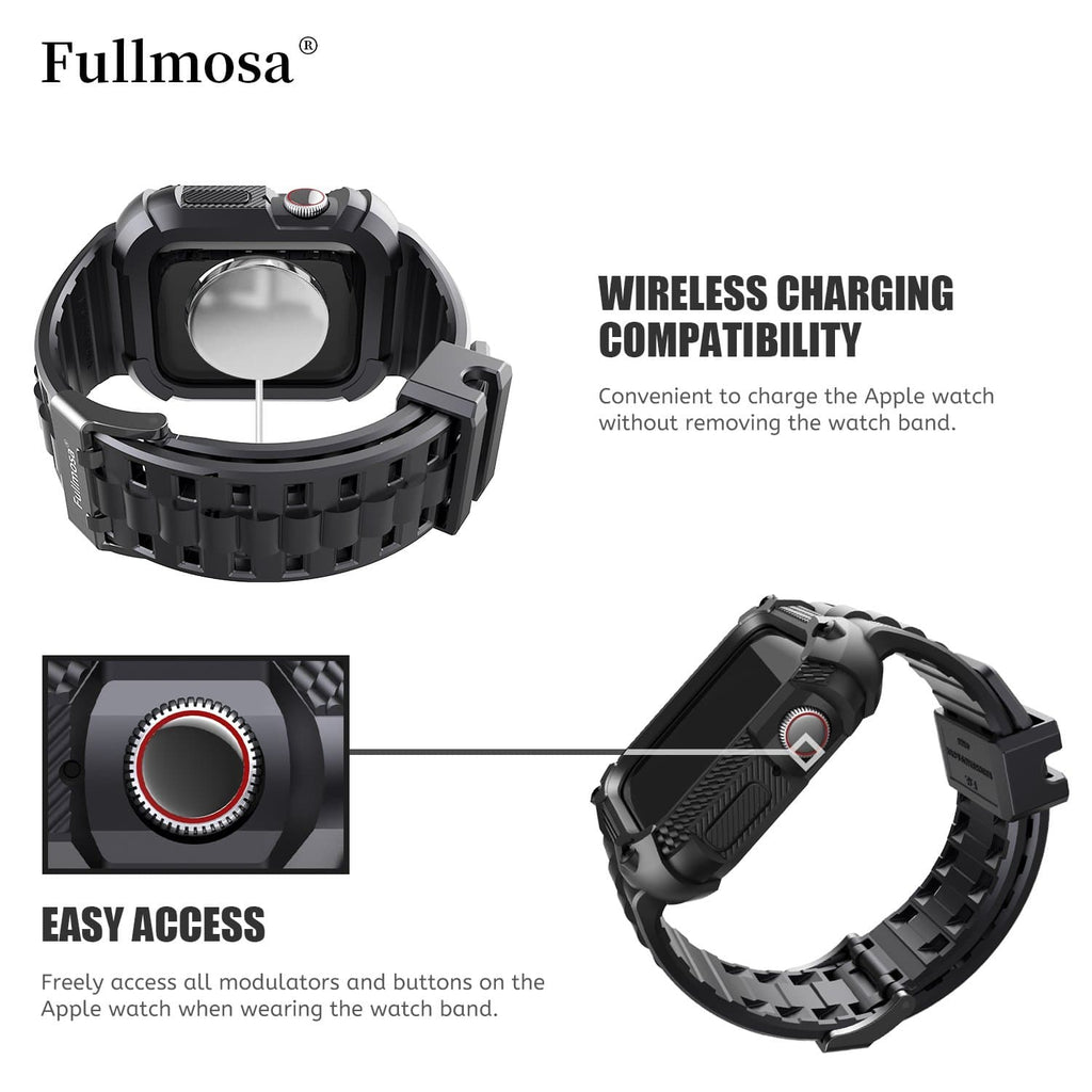 Apple Watch Band | Black Silicone | Warrior Fullmosa