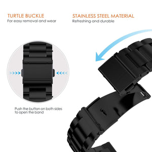 Apple Watch Band | Black Stainless Steel Metal Fullmosa
