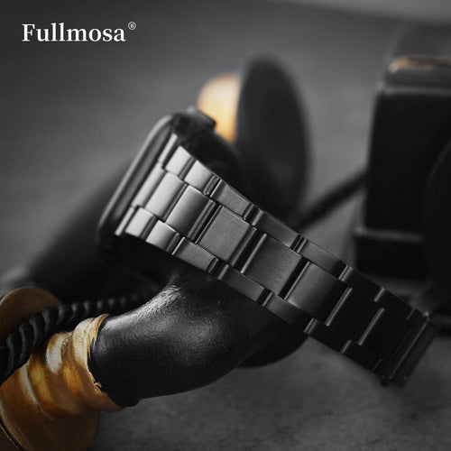 Apple Watch Band  | Black Upgraded Version Stainless Steel Fullmosa