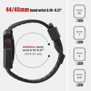 Apple Watch Band |  Black with Grey Silicone | Cafi Fullmosa
