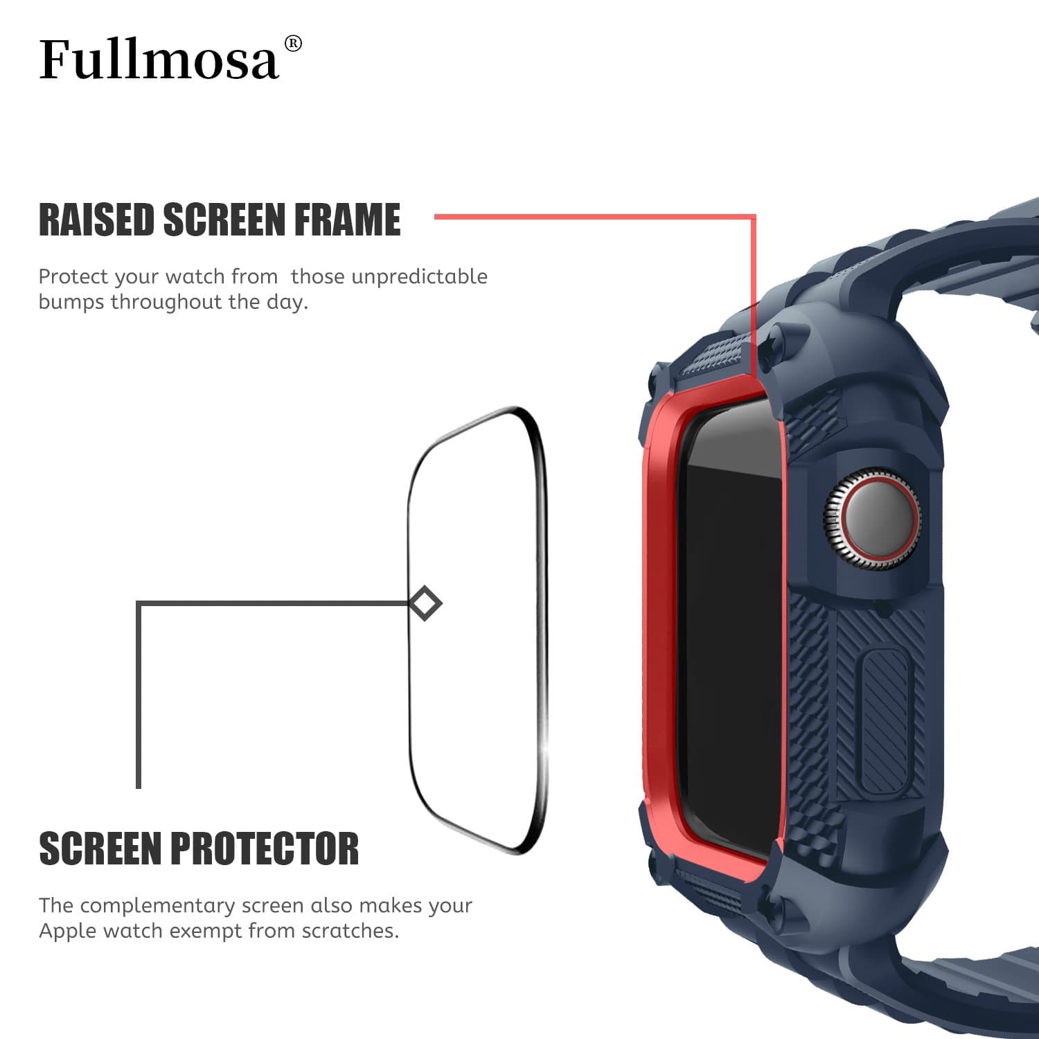 Apple Watch Band |  Blue Silicone | Warrior Fullmosa