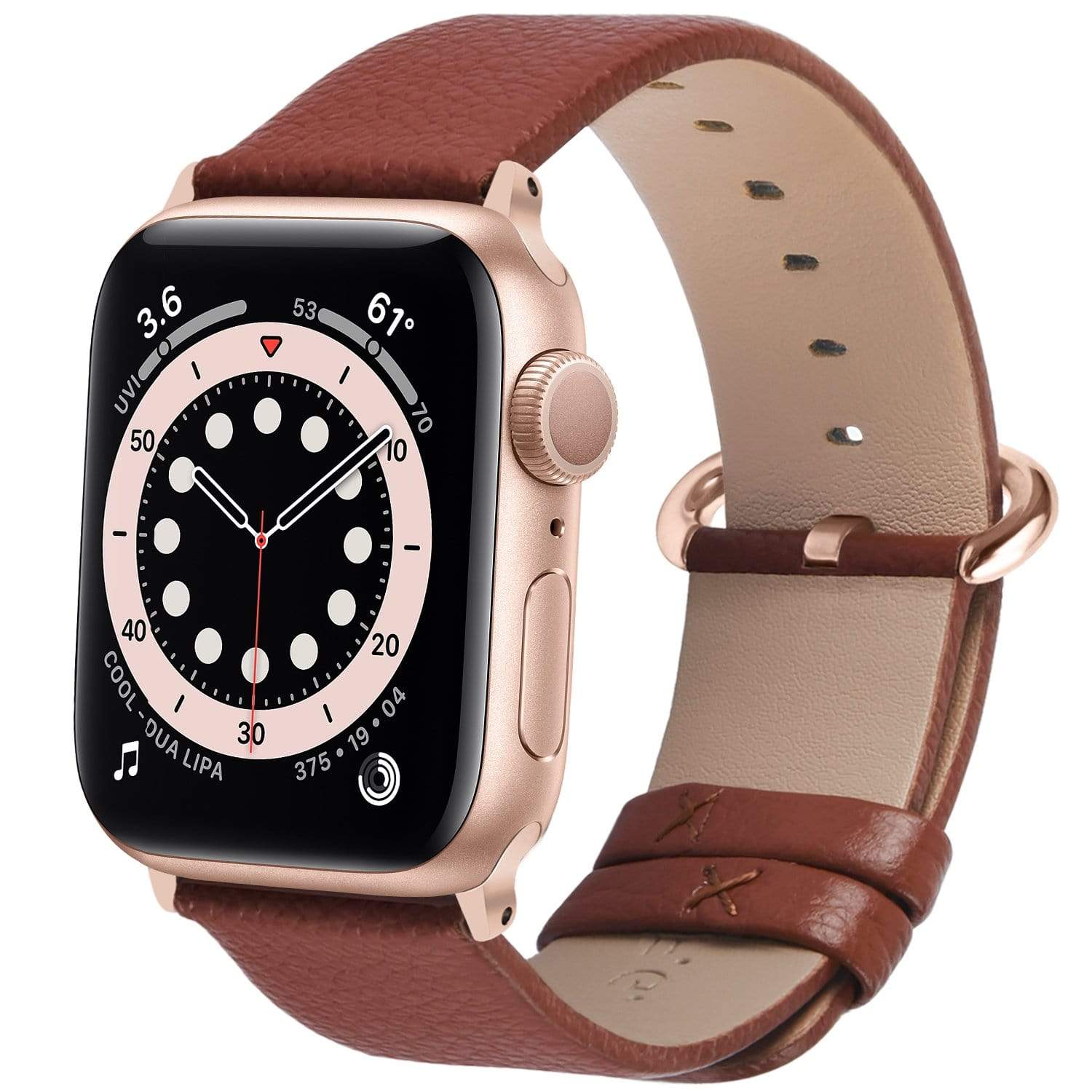 black apple watch with white band