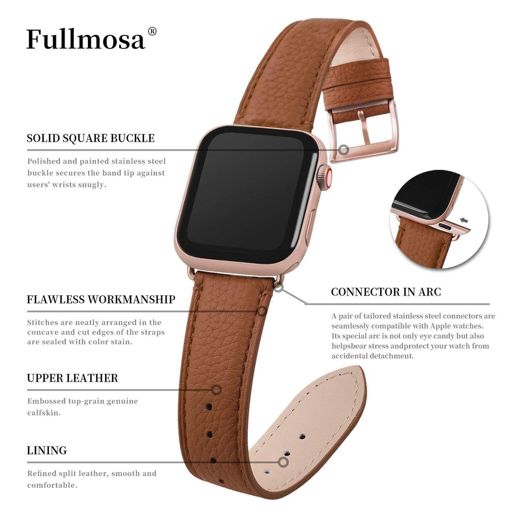 Apple Watch Band | Brown | Litchi-Bosin Fullmosa