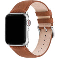 Apple Watch Band | Brown | Litchi-Bosin Fullmosa 38mm/40mm/41mm / Silver