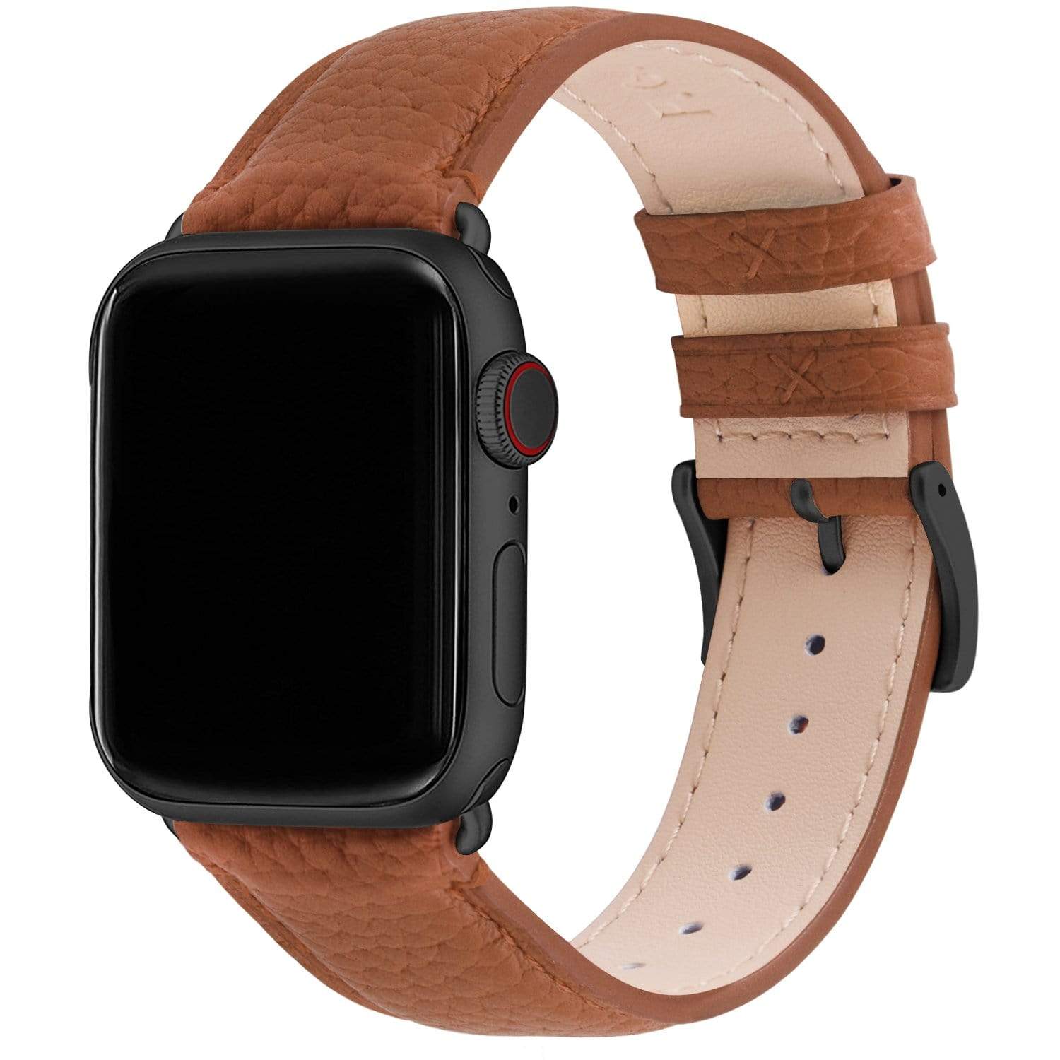 Apple Watch Band | Brown | Litchi-Bosin Fullmosa 38mm/40mm / Gunmetal