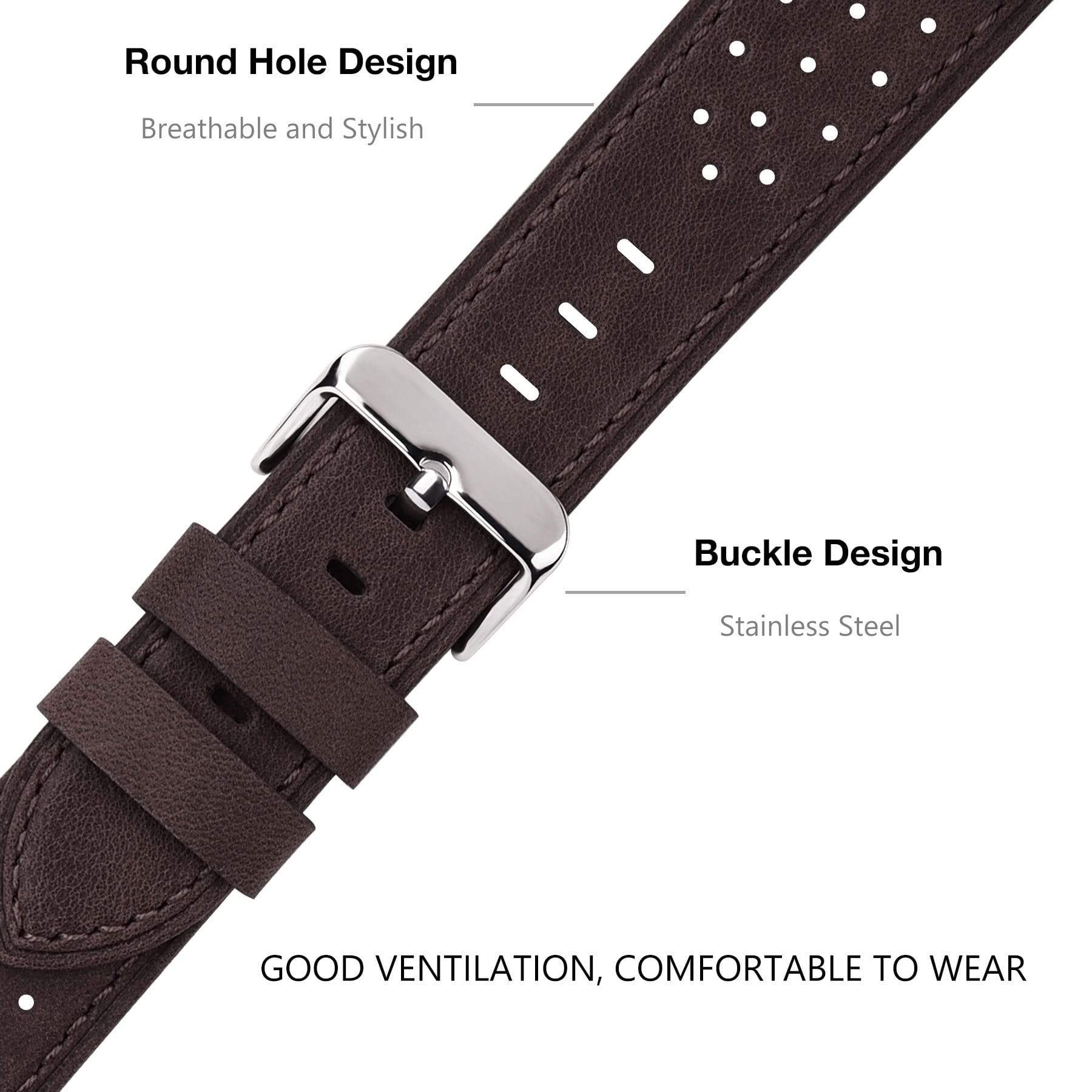 black leather apple watch band 40mm