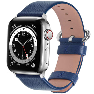 Dark Blue Leather apple watch band