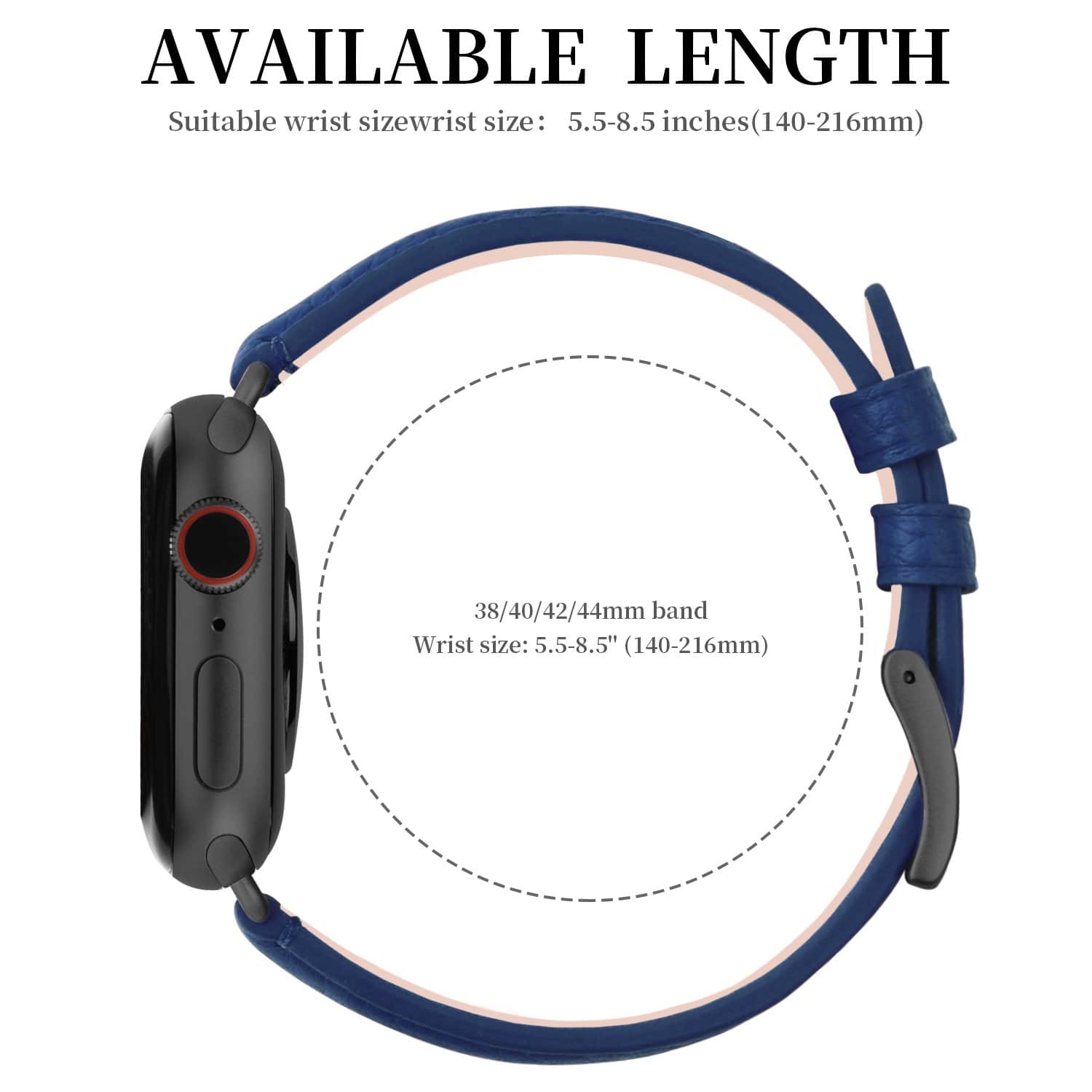 Apple Watch Band | Dark blue | Litchi-Bosin Fullmosa