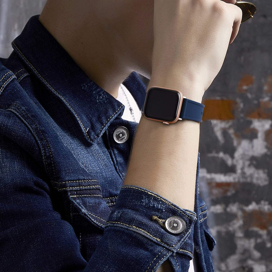 Apple Watch Band Dark Blue Silicone 