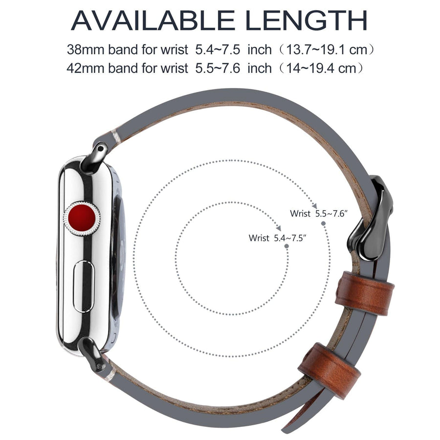Apple Watch Band | Dark Brown Leather | Wax Fullmosa